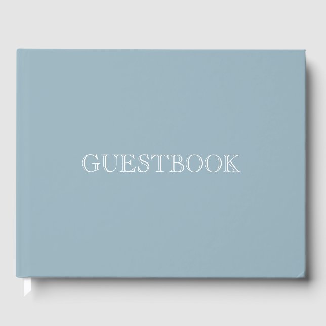 Create Your Own - Dusty Blue Guest Book (Front)