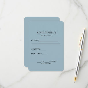 Create Your Own - Dusty Blue RSVP Card