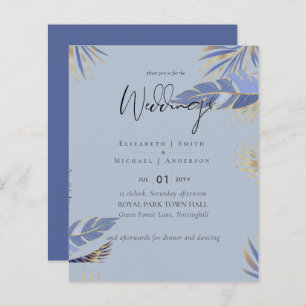 Create Your Own Dusty Blue TROPICAL Leaf Wedding