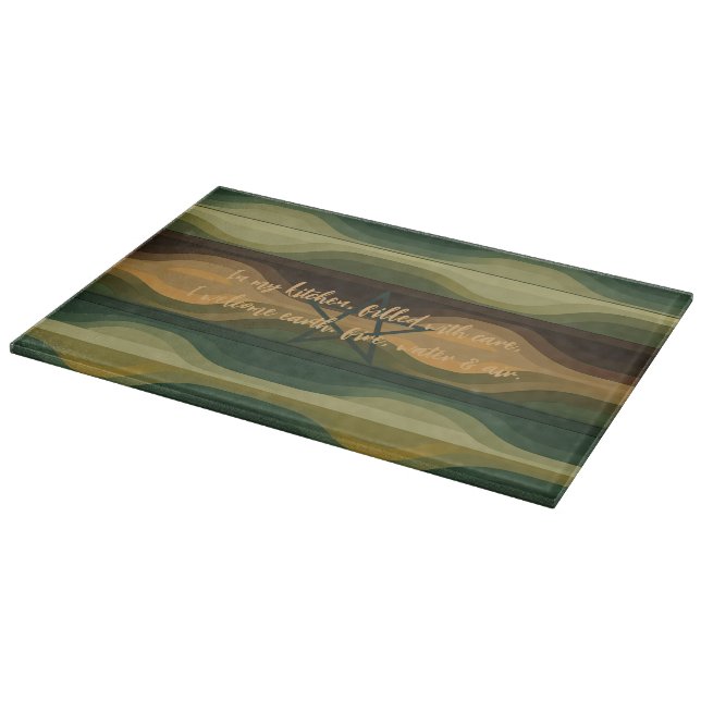 Create Your Own Earth Tone Bead Like Stripes Cutting Board (Corner)