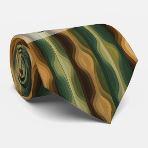 Create Your Own Earth Tone Bead Like Stripes Tie