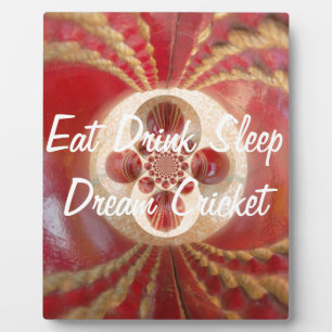 Create Your Own Eat Drink Sleep Dream Cricket Plaque