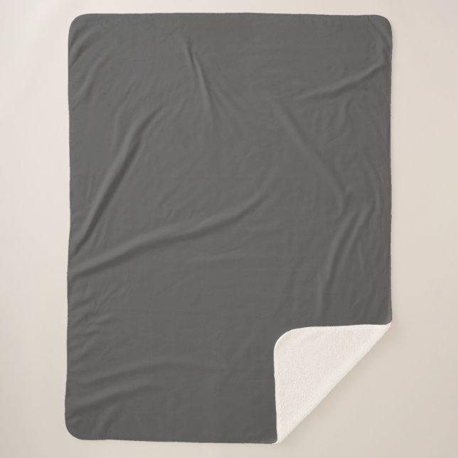 Create Your Own editable dark gray Sherpa Blanket (Front)