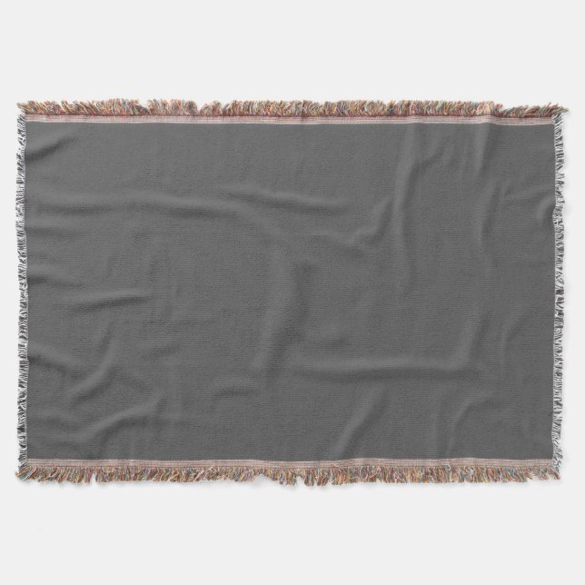 Create Your Own editable dark gray Throw Blanket (Front)
