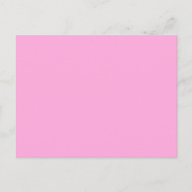 Create Your Own editable light magenta Announcement Postcard (Front)