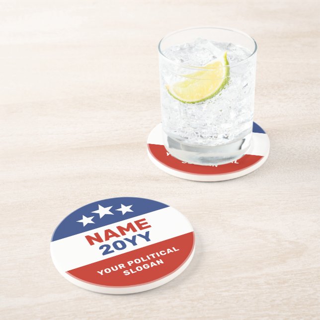 Create Your Own Election Campaign Gear Coasters (Side)