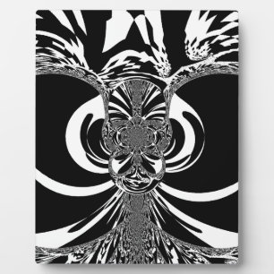 Create your own elegant black & white Ethnic art Plaque