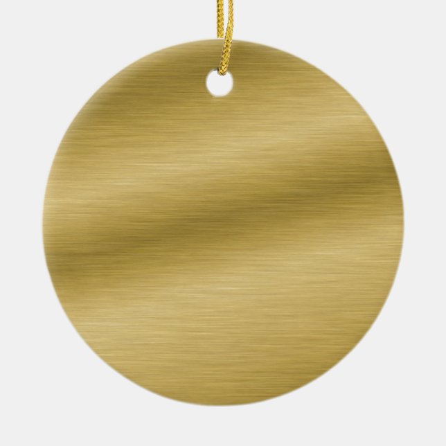 Create Your Own Elegant Brushed Gold Look Ceramic Tree Decoration (Front)