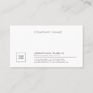 Create Your Own Elegant Company Plain With Logo Business Card