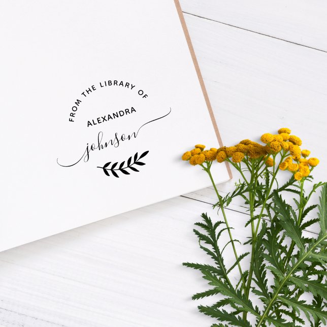 Create Your Own Elegant Custom Name Library  Rubber Stamp (Creator Uploaded)