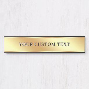 Create Your Own Elegant Custom Text Gold Template Door Sign