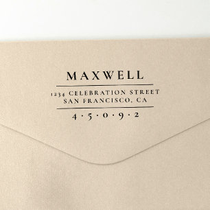 Create Your Own Elegant Family Name Return Address Rubber Stamp