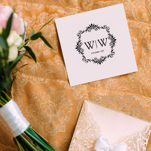 Create Your Own Elegant Frame Monogram Rubber Stamp