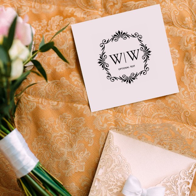 Create Your Own Elegant Frame Monogram Rubber Stamp (Creator Uploaded)