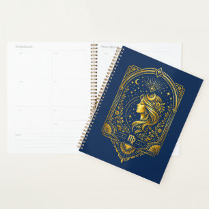 Create Your Own Elegant Gold Art Deco Virgo Planner