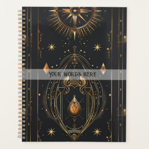 Create Your Own Elegant Gold Mystical Black Planner
