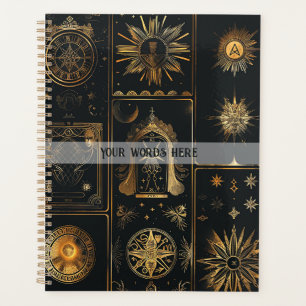 Create Your Own Elegant Gold Mystical Patchwork Planner