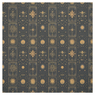 Create Your Own Elegant Gold Mystical Tarot Black Fabric