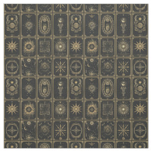Create Your Own Elegant Gold Tarot Patchwork Fabric