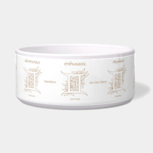 Create Your Own Elegant Gold & White Gemini Zodiac
