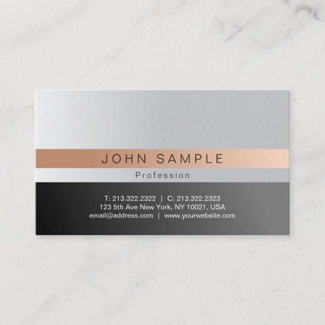 Create Your Own Elegant Harmonic Colours Classy Business Card (Front)