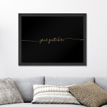 Create Your Own Elegant Minimalist Custom Quote Poster<br><div class="desc">Create your own custom quote wall art featuring your favourite inspirational saying,  song lyric,  bible verse or personalised text in minimalist script typography.</div>
