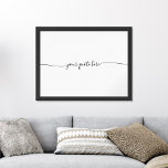 Create Your Own Elegant Minimalist Custom Quote Poster<br><div class="desc">Create your own custom quote wall art featuring your favourite inspirational saying,  song lyric,  bible verse or personalised text in minimalist script typography.</div>