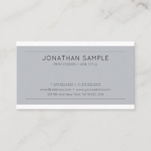 Create Your Own Elegant Modern Design Plain Business Card