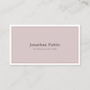 Create Your Own Elegant Modern Professional Plain Business Card