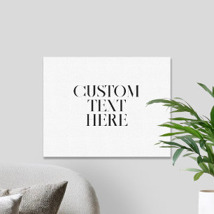 Create Your Own Elegant Modern Quote Canvas Print