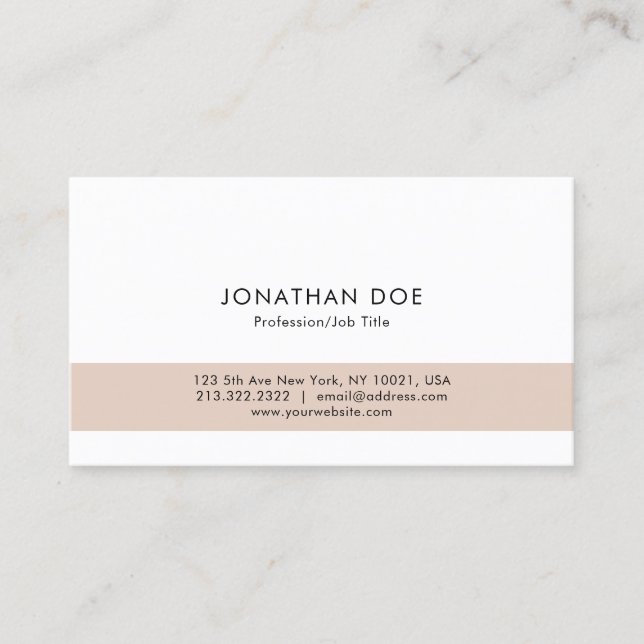 Create Your Own Elegant Modern Simple Template Business Card (Front)