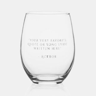 Create your own elegant stemless wine glass
