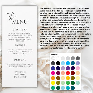 Create Your Own Elegant Wedding Menu