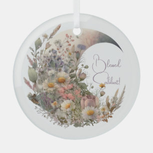 Create Your Own Elysian Floral Crescent Moon Glass Tree Decoration