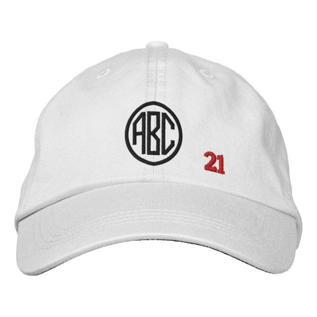 Create Your Own Embroidered Custom Monogram V21 Embroidered Hat (Front)