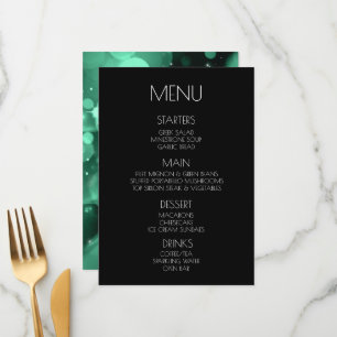 Create Your Own - Emerald Green Bokeh Menu