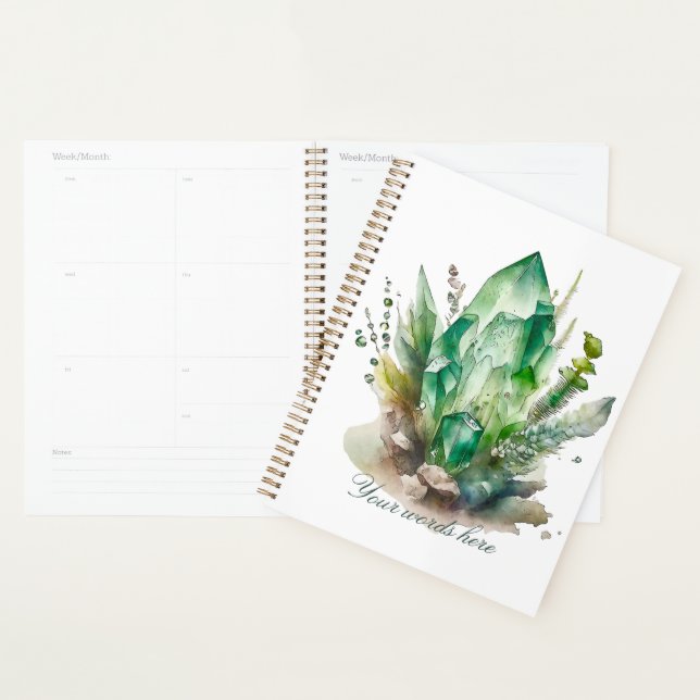 Create Your Own Emerald Green Crystals Planner (Display)