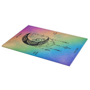 Create Your Own Enchanting Boho Moon Silhouette Cutting Board