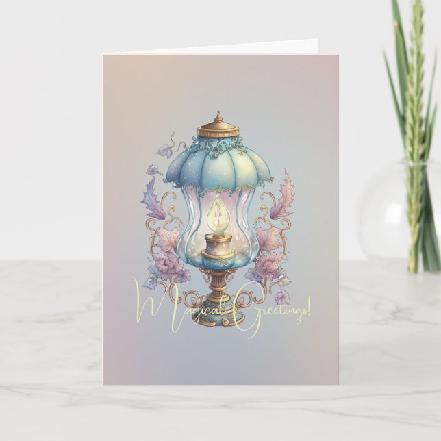 Create Your Own Enchanting Fairy Lamp Card (Front)