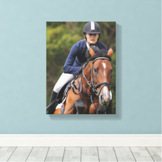 Create Your Own Equestrian Horse Photo Custom Canvas Print