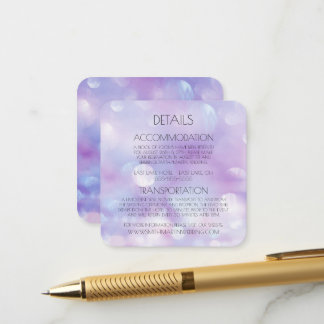 Create Your Own Ethereal Purple Bokeh Details Enclosure Card