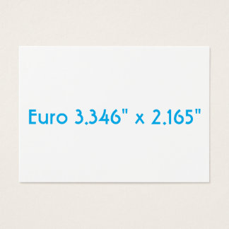 Create Your Own Euro, 3.346" x 2.165"