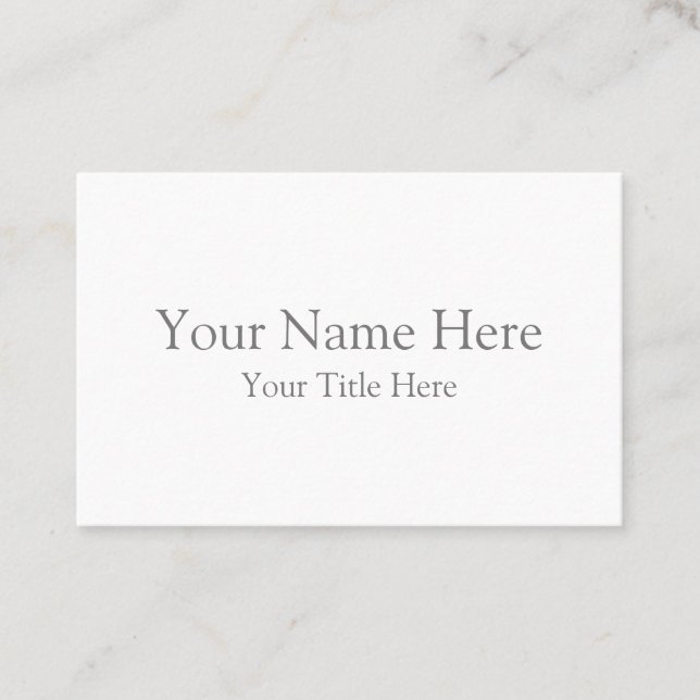 UK / Euro, 85 mm x 55 mm Business Card (Front)
