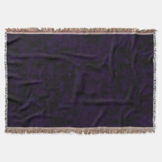 Create Your Own - Extra Dark Grunge Texture Purple Throw Blanket