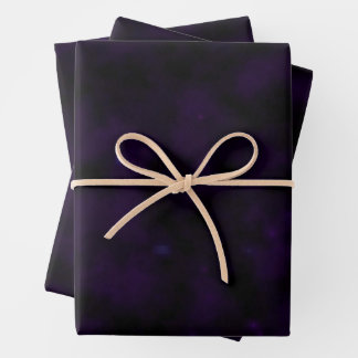 Create Your Own - Extra Dark Grunge Texture Purple Wrapping Paper Sheet