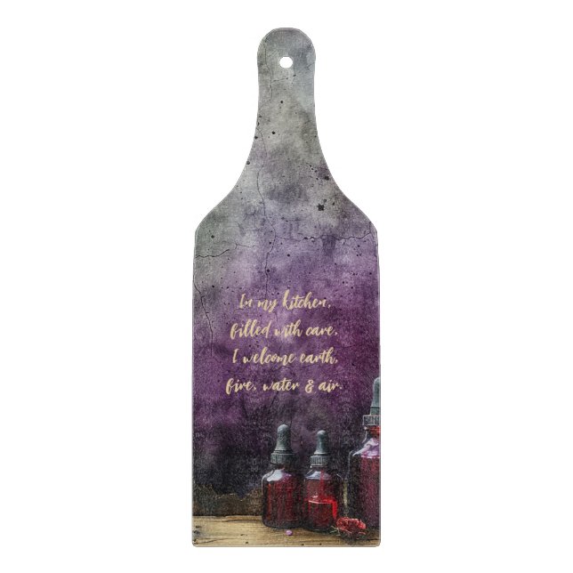 Create Your Own Extract Bottles Apothecary Cutting Board (Front)