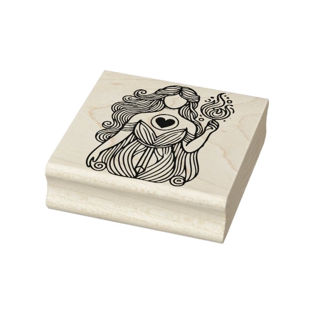 Create Your Own Faceless Love Goddess Rubber Stamp (Stamp)