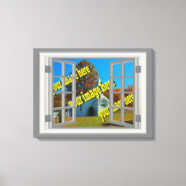 Create Your Own 🌿 Fake Window View  Canvas Print (Front)