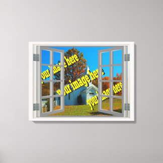 Create Your Own 🌿 Fake Window View  Canvas Print