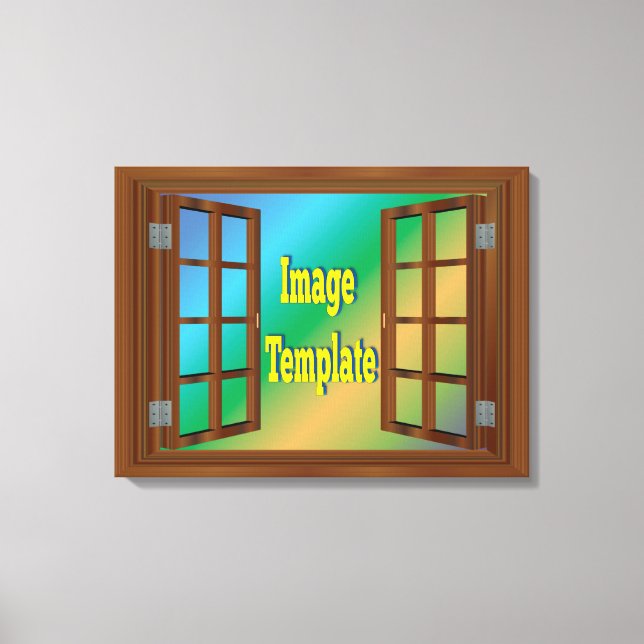 Create Your Own 🌿 Fake Window View  Canvas Print (Front)